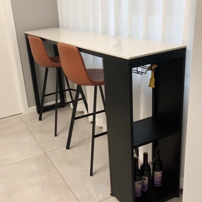1/2/3-teiliges Pub-Ess-Set f&uuml;r den Innenbereich, industrielles Tisch- und Hocker-Set mit Stauraum