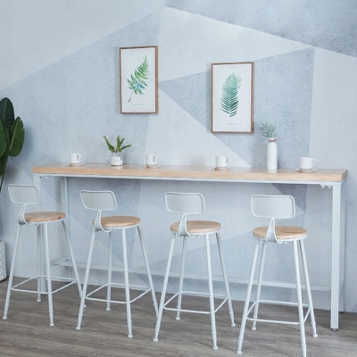 Zeitgen&ouml;ssisches 1/2/3-teiliges Bartisch-Set, rechteckiger Holz-Bartisch mit Barhocker