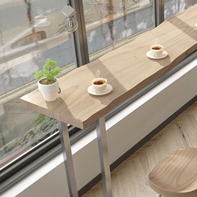 Modernes rechteckiges Kneipentisch-Set, 1/5-teilig, Tresentisch aus Holz mit r&uuml;ckenfreien Hockern