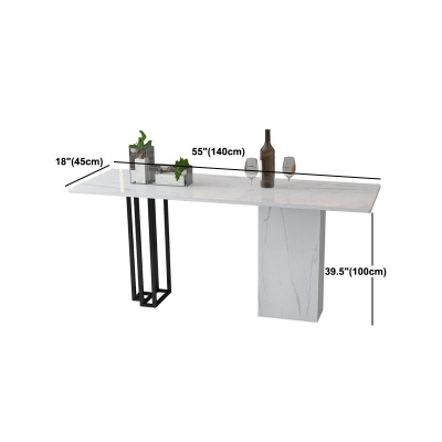 Industrielles rechteckiges Tisch- und Hocker-Set, 1/2/3-teilig, wei&szlig;er Bartisch und Hocker