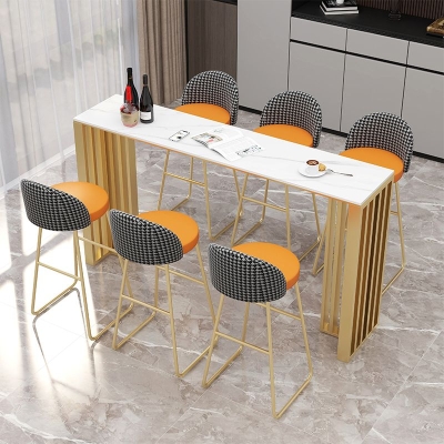 Glam Theken-Barhocker mit niedriger R&uuml;ckenlehne und Thekenh&ouml;he f&uuml;r Restaurants