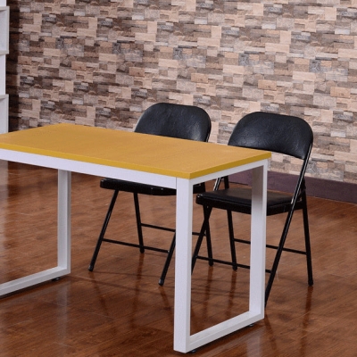 Moderner gepolsterter B&uuml;rostuhl ohne Armlehnen, B&uuml;rostuhl aus Leder und Metall