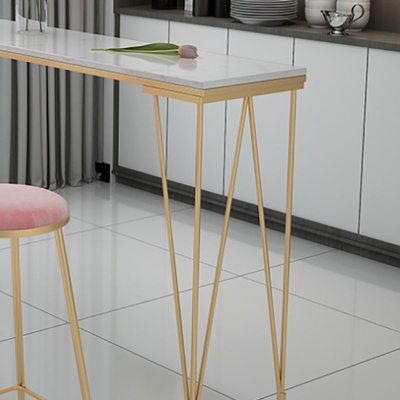 Barthekentisch aus Kunstmarmor im Glam-Stil, rechteckiger Barthekentisch