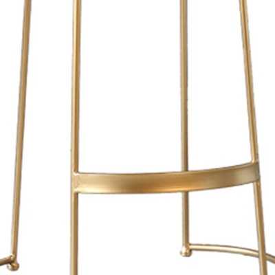 Moderner Thekenhocker aus Kunstleder, runder, r&uuml;ckenfreier Barhocker mit Fu&szlig;st&uuml;tze