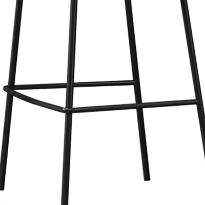 Armloser Barhocker aus Metall im zeitgen&ouml;ssischen Stil mit Leinen-Thekenbarhocker f&uuml;r die K&uuml;che