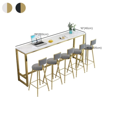 Tavolo da pranzo da bar moderno in finto marmo Tavolo da bar specializzato per piccoli spazi