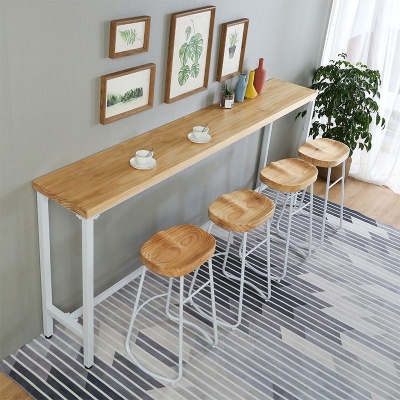 Zeitgen&ouml;ssischer Barhocker mit Sitz aus Holz und Metall f&uuml;r den Heimgebrauch