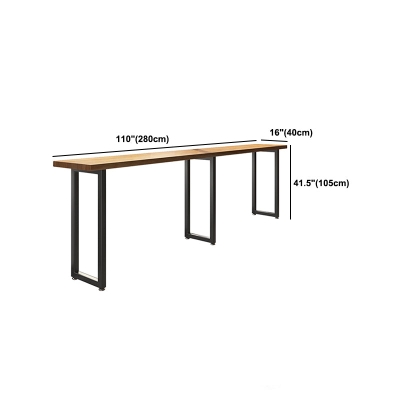 Modernes Bartisch-Set, 1/7-teilig, rechteckiger Holz-Thekentisch mit Hockern f&uuml;r den Balkon