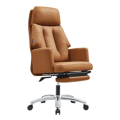 Moderner B&uuml;rostuhl mit Metallgestell, ergonomischer Chef-Computerstuhl