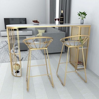 Specialty Pub Table Glam Bar High Bartisch mit Steinplatte f&uuml;r das Wohnzimmer
