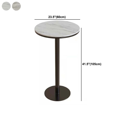 Modernes 1/2/3-teiliges Pub-Tischset aus gesintertem Stein mit festem Tisch, Tresentisch