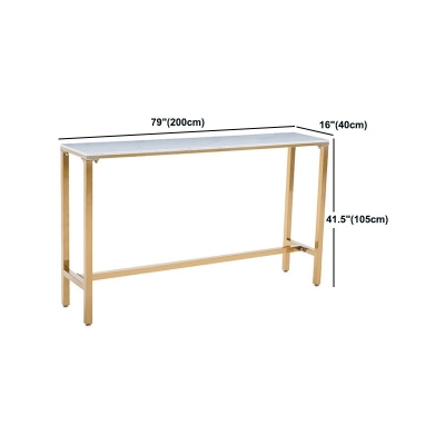 Glam Rechteckiges Bartisch-Set, 1/2/5/9-teilig, Thekenset in Wei&szlig; und Gold