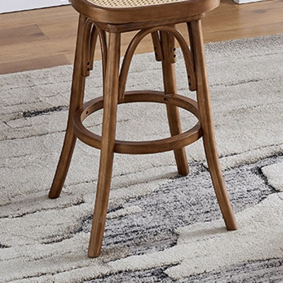 Zeitgen&ouml;ssische Holz-Thekenhocker, Rattan-Barhocker f&uuml;r den Heimgebrauch