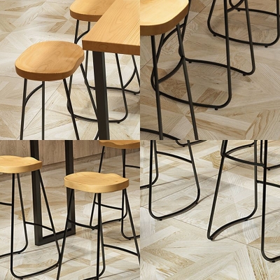Zeitgen&ouml;ssische Esszimmerhocker, r&uuml;ckenfreie Barhocker mit Fu&szlig;st&uuml;tze