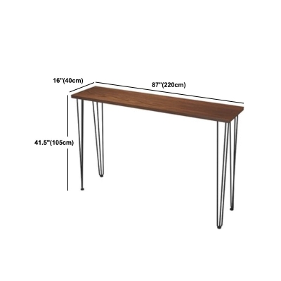 Rechteckiger Kneipen-/Bartisch aus massivem Holz, Glamour-Cocktailtisch in Bistro-Barh&ouml;he f&uuml;r den Innenbereich