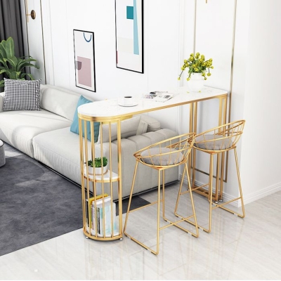 Runde Barhocker aus Metall, armlose Esszimmerhocker mit goldenem Metallgestell