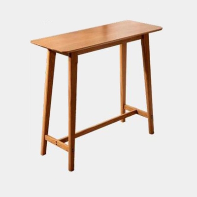 Moderner rechteckiger Bartisch aus massivem Holz, Bistro-Barschreibtisch mit Fu&szlig;st&uuml;tze