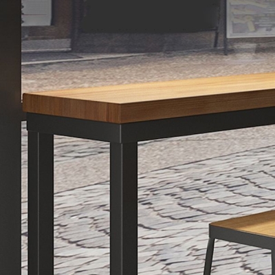 Set tavolo da bar industriale in legno massello da 1/2/7 pezzi Set bancone rettangolare