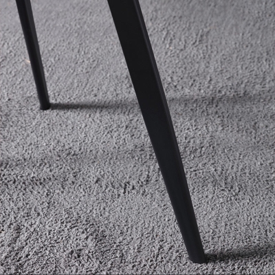 Nordic Metal Side Chair Ohrensessel ohne Armlehnen mit schwarzen Beinen