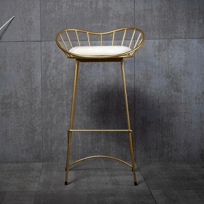 Industrieller runder Barhocker aus Metall, Terrassen-Barhocker mit Metallbeinen
