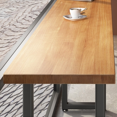 Set tavolo da bar per interni Tavolo da bar e sgabelli in legno massello di pino 1/7 pezzi con base in ferro