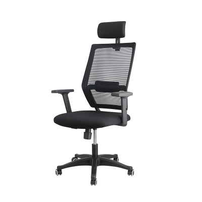 Moderner und zeitgen&ouml;ssischer Slide Chair, schwarzer Mikrofaser-Stuhl mit hoher R&uuml;ckenlehne
