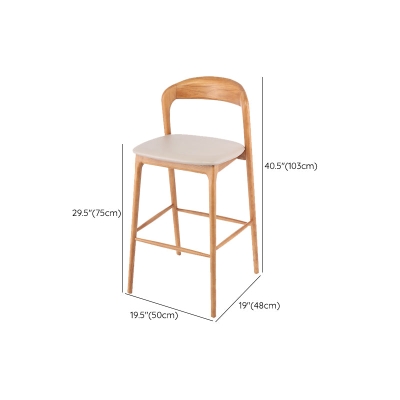 Esszimmerhocker aus massivem Holz, moderne Barhocker mit Kissen