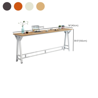 Tavolo da bar rettangolare in legno stile moderno con sgabelli da bar per la casa