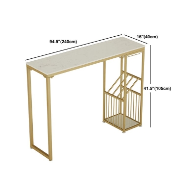 Luxuri&ouml;ses, rechteckiges Bartisch-Set aus Marmor, 1/2-teilig, Tresentisch mit hohen Hockern