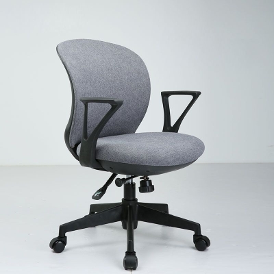 Ergonomischer Schreibtischstuhl mit mittlerer R&uuml;ckenlehne, verstellbarer B&uuml;rodrehstuhl mit Rollen