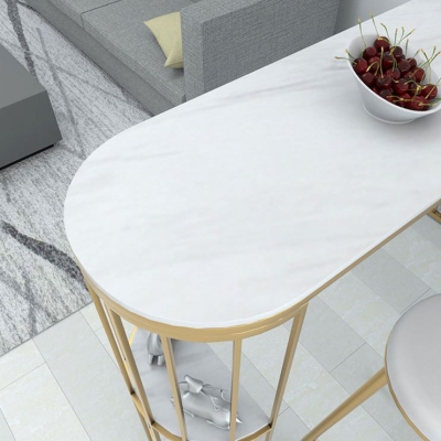 Glam Pub Table Specialty Bar-Bartisch mit doppeltem Sockel