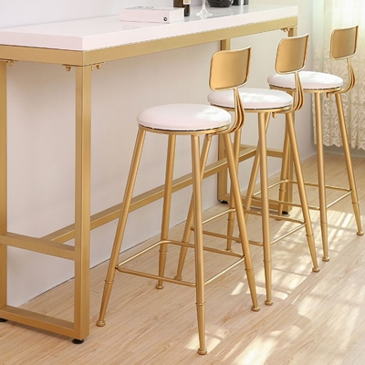 Nordic Barhocker ohne Armlehnen, Barhocker aus Eisen, mit Pedal