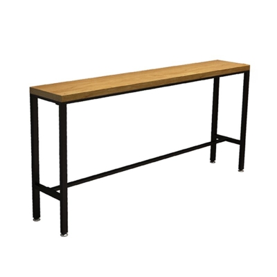 Industrielles 1/611-teiliges Bartisch-Set, rechteckiger Tresentisch aus Kiefernholz mit hohen Hockern