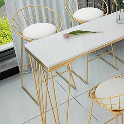 Barthekentisch aus Kunstmarmor im Glam-Stil, rechteckiger Barthekentisch