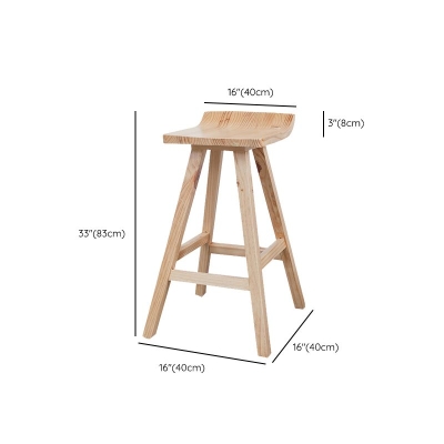 Zeitgen&ouml;ssischer Barhocker mit Holzsitz und niedriger R&uuml;ckenlehne f&uuml;r den Heimgebrauch