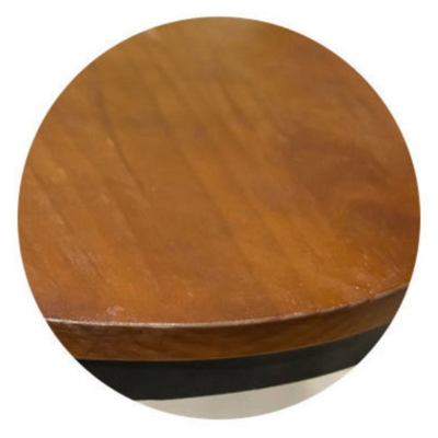 Industrielles rundes Bartisch-Set aus massivem Holz, 1/2/3/5-teilig, Thekentisch mit hohen Hockern