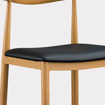 Industrieller Thekenhocker aus Holz, armloser Barhocker mit niedrigem Schwarz