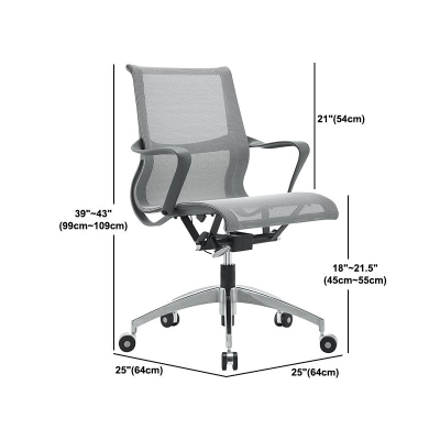 Sedia da ufficio moderna con ruote Sedia da scrivania in rete con schienale medio Sedia ergonomica