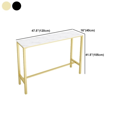 1/2/4-teiliges Glam-Bartisch-Set, rechteckiges Bistro-Set mit wei&szlig;er Steinplatte