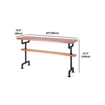 1/2/7-teiliges Bartisch-Set im industriellen Stil, rechteckiger Bartisch mit hohen Holzhockern