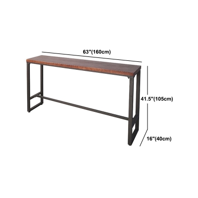 1/4/7-teiliges industrielles rechteckiges Kneipentisch-Set aus Holz, Tresentisch mit hohen Hockern