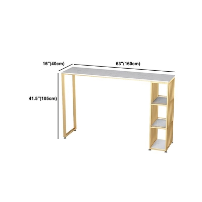 Bartisch-Set aus Kunstmarmor, Glamour-Rechteck, 1/2/3-teilig, Thekentisch