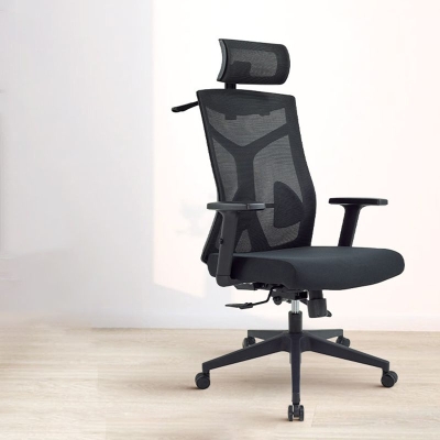 Nowoczesne krzesło biurowe Siatkowe krzesło komputerowe Ergonomiczne krzesło biurowe w kolorze czarnym/szarym