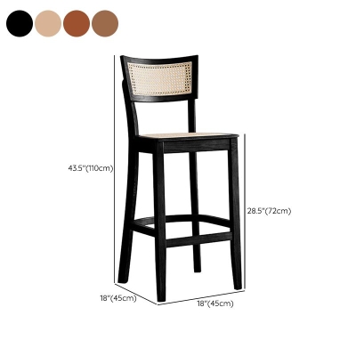 Bar- und Thekenhocker aus massivem Holz, armlose Thekenhocker