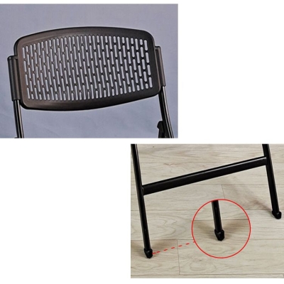 16" breiter moderner Schreibtischstuhl ohne Armlehnen aus Kunststoff
