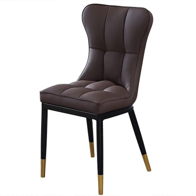 Glam Chair Parsons Chair Esszimmerm&ouml;bel aus Leder mit mattem Finish