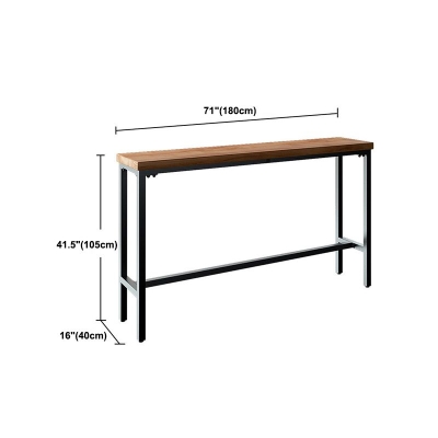 Industrielles rechteckiges Bartisch-Set aus massivem Holz, 1/3/4/5/9-teilig, Thekentisch mit Hockern