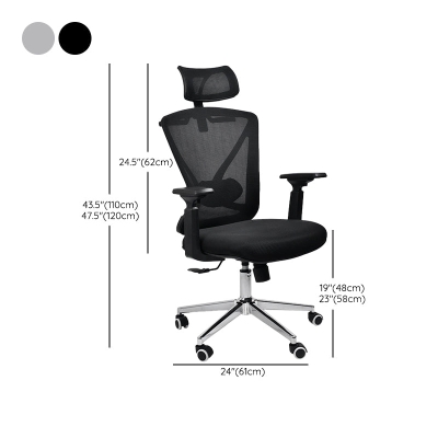 Moderne en eigentijdse stoel met wielen, microvezel, zwarte stoel met hoge rugleuning
