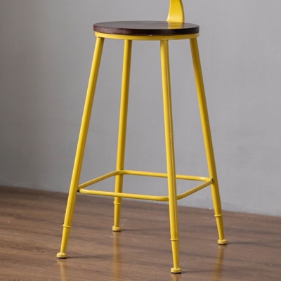 Moderner Thekenhocker ohne Armlehnen, Barhocker aus Eisen mit Pedal f&uuml;r Milchteeladen
