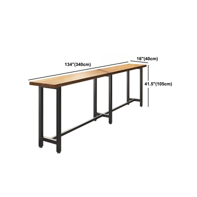 Modernes 1/7-teiliges Bartisch-Set, rechteckiger Holz-Thekentisch mit hohen Hockern